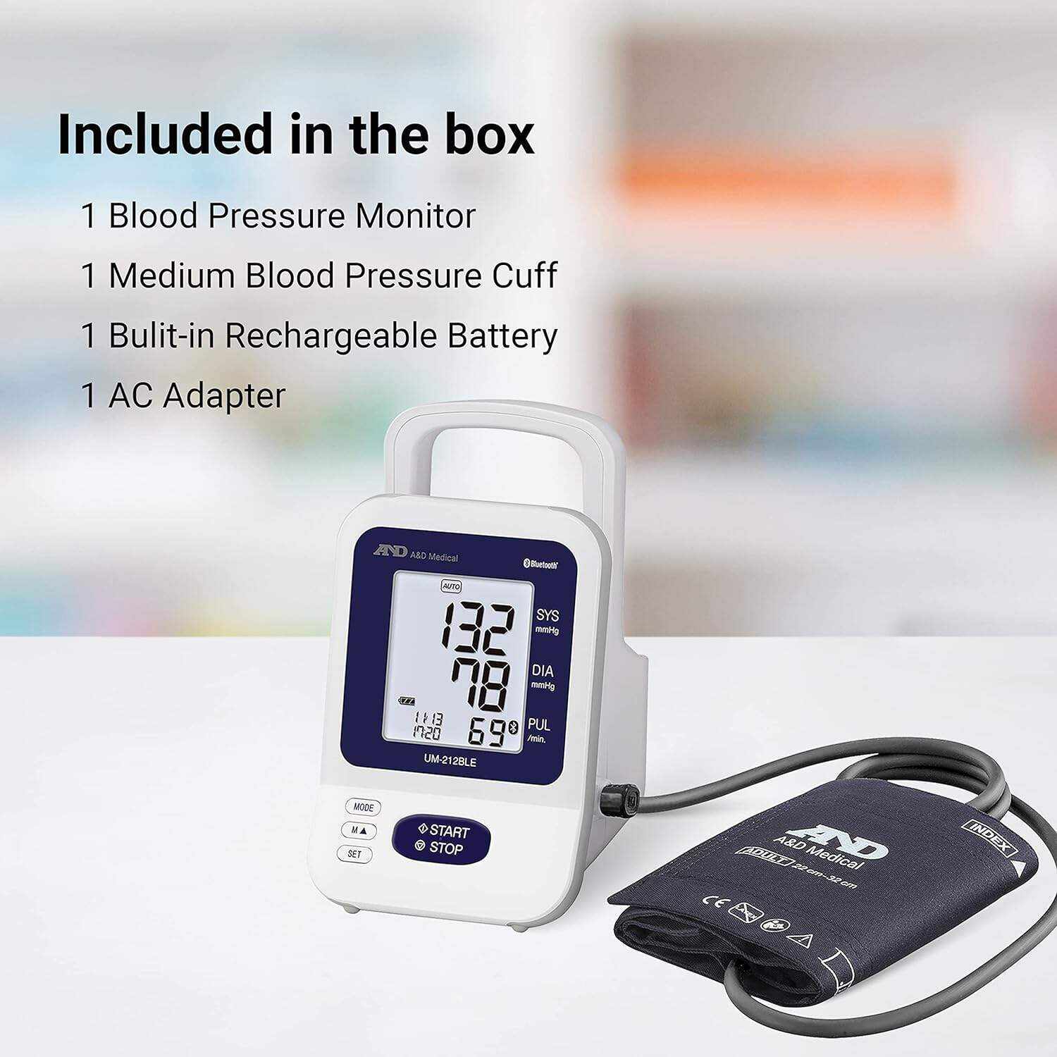 A&D Medical Automatic Office Blood Pressure Monitor & Upper Arm Blood Pressure Cuff with Clinical Accuracy, Quick & Easy Blood Pressure Machine for Pediatric (3+ Years) and Adult Use
