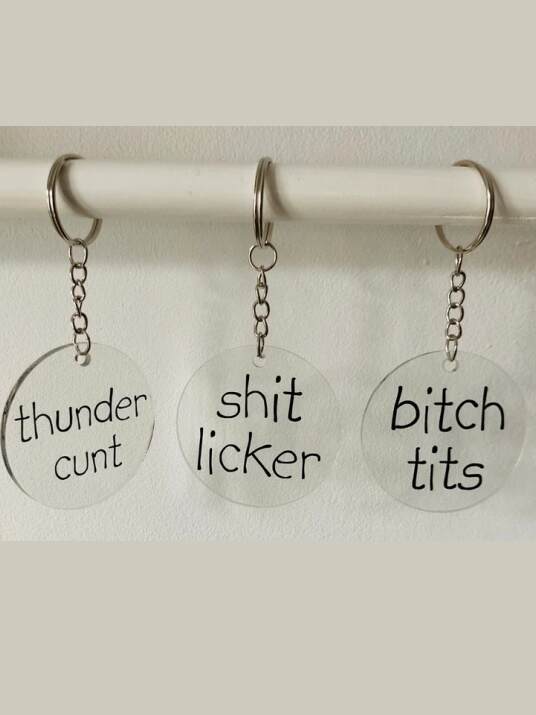 Swear Word Insults Keychain