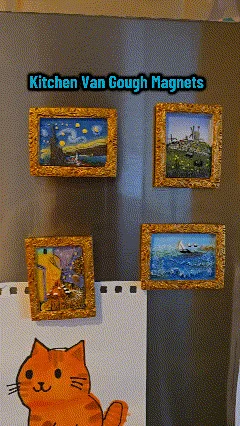 💖💖Van Gogh Inspired Fridge Magnet Set