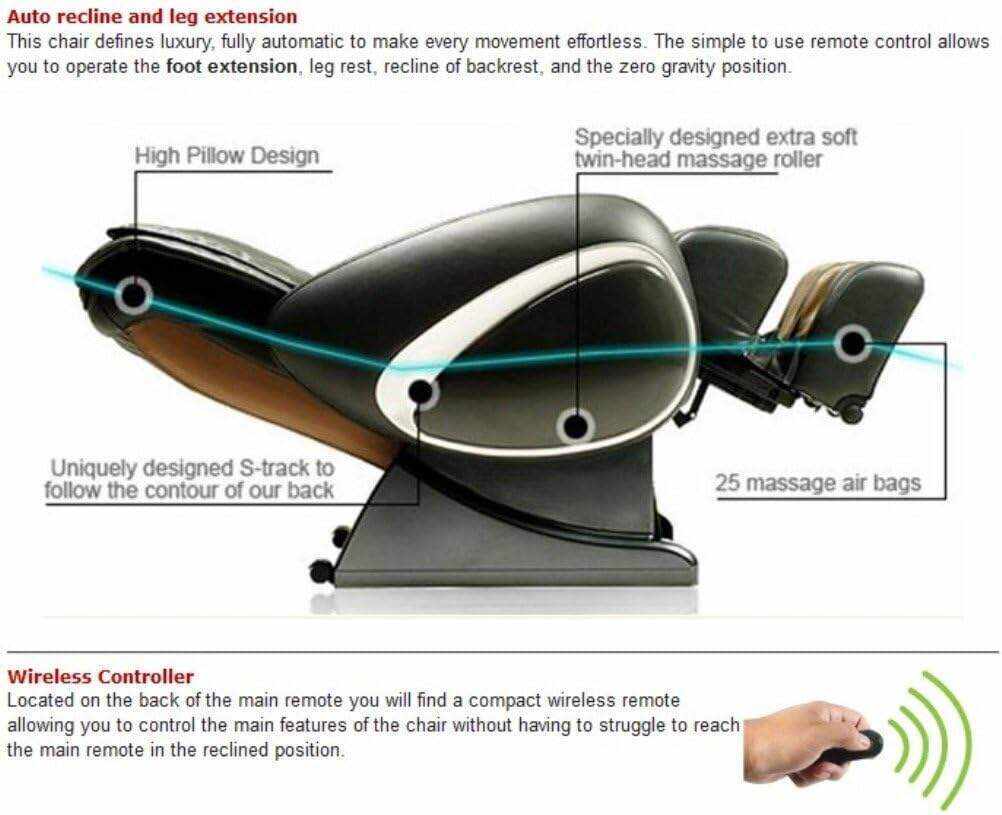 Osaki OS4000TA Model OS-4000T Zero Gravity Massage Chair, Black, Computer Body Scan, Zero Gravity Design, Unique Foot Roller, Next Generation Air Massage Technology, Arm Air Massagers
