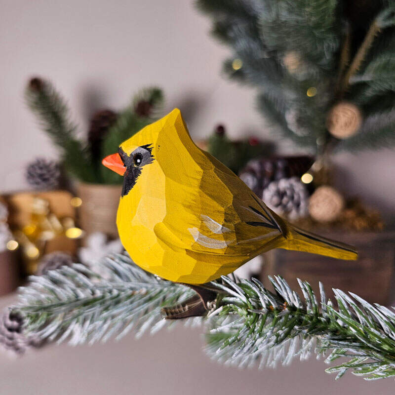 Handcrafted Clip-On Bird Ornaments for Christmas Trees