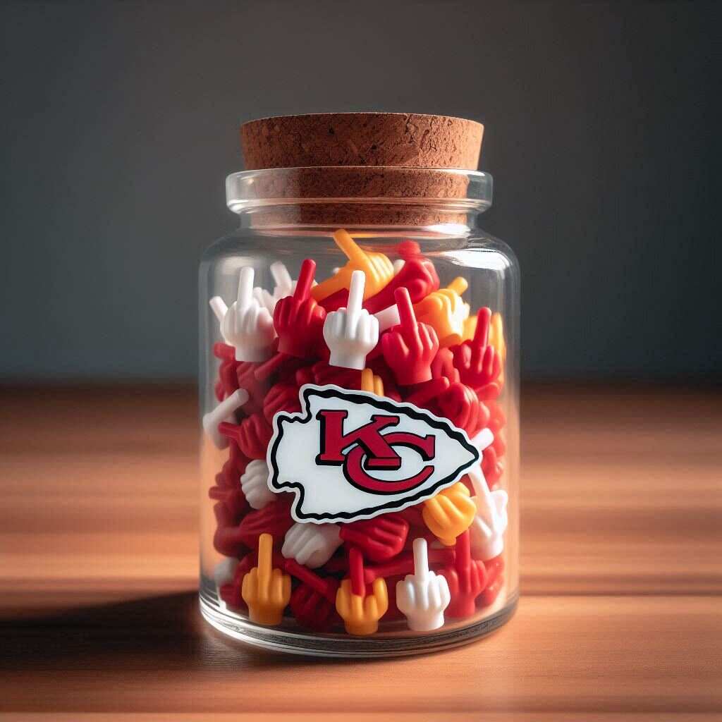 Funny Football Team Middle Finger Jar