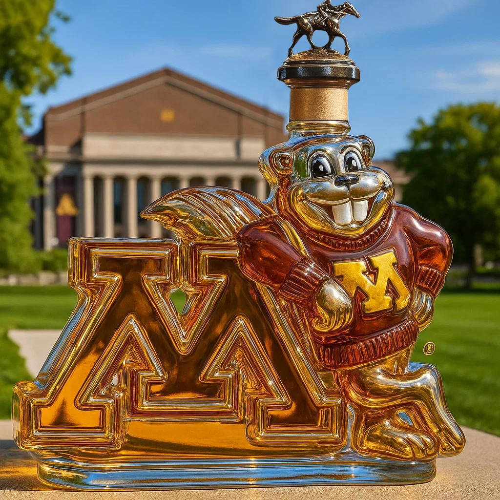 University of Minnesota Golden Gophers Whisky Bottle