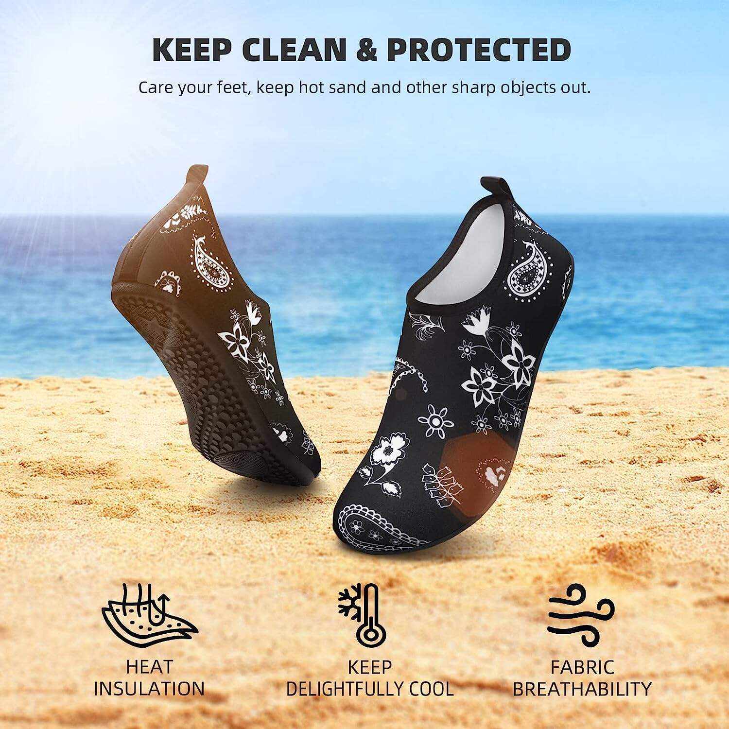 Water Shoes for Women Men Quick-Dry Aqua Socks Swim Beach Barefoot Yoga Exercise Wear Sport Accessories Pool Camping Must Haves Adult Youth Size