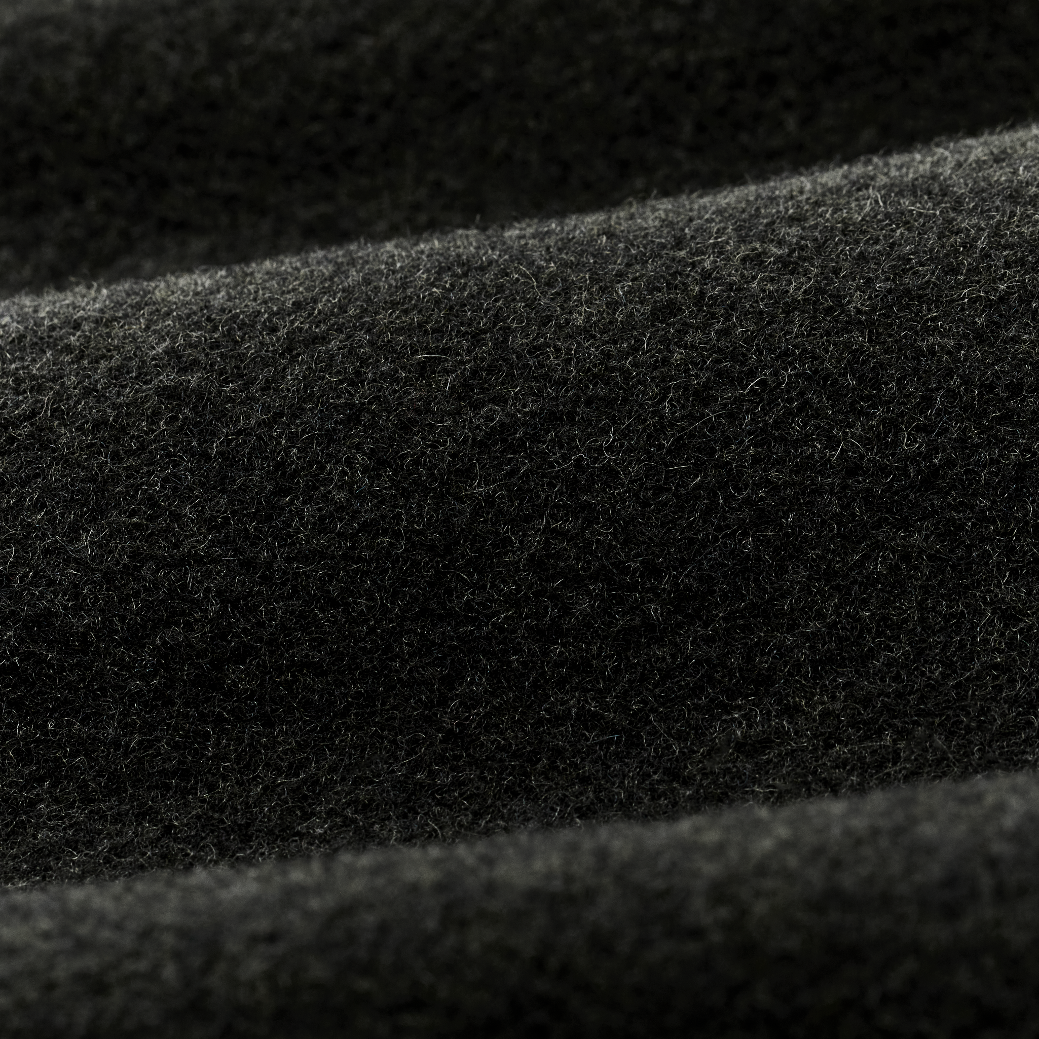 Lined Mackinaw Wool Cape Coat - Peat Black