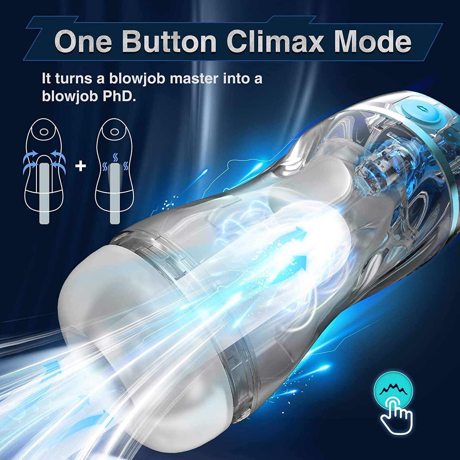 Automatic Sucking Male Masturbators - Upgraded 7 Vibration & Suction Hands Free Pocket Pussy Male Stroker with 3D Realistic Textured, Blowjob Toy Mens Adult Male Sex Toys for Men (Black)