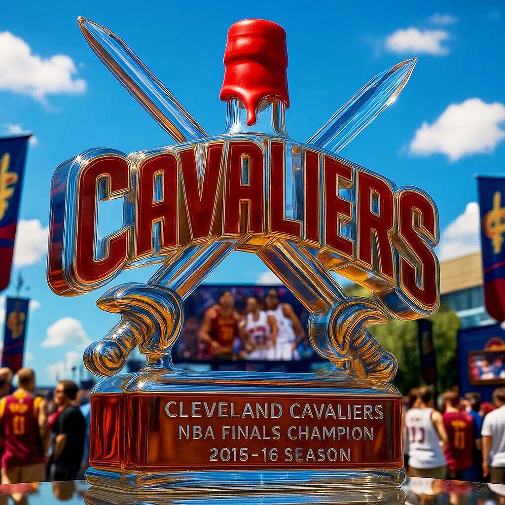 Cleveland Cavaliers Team Honor Whiskey Bottle