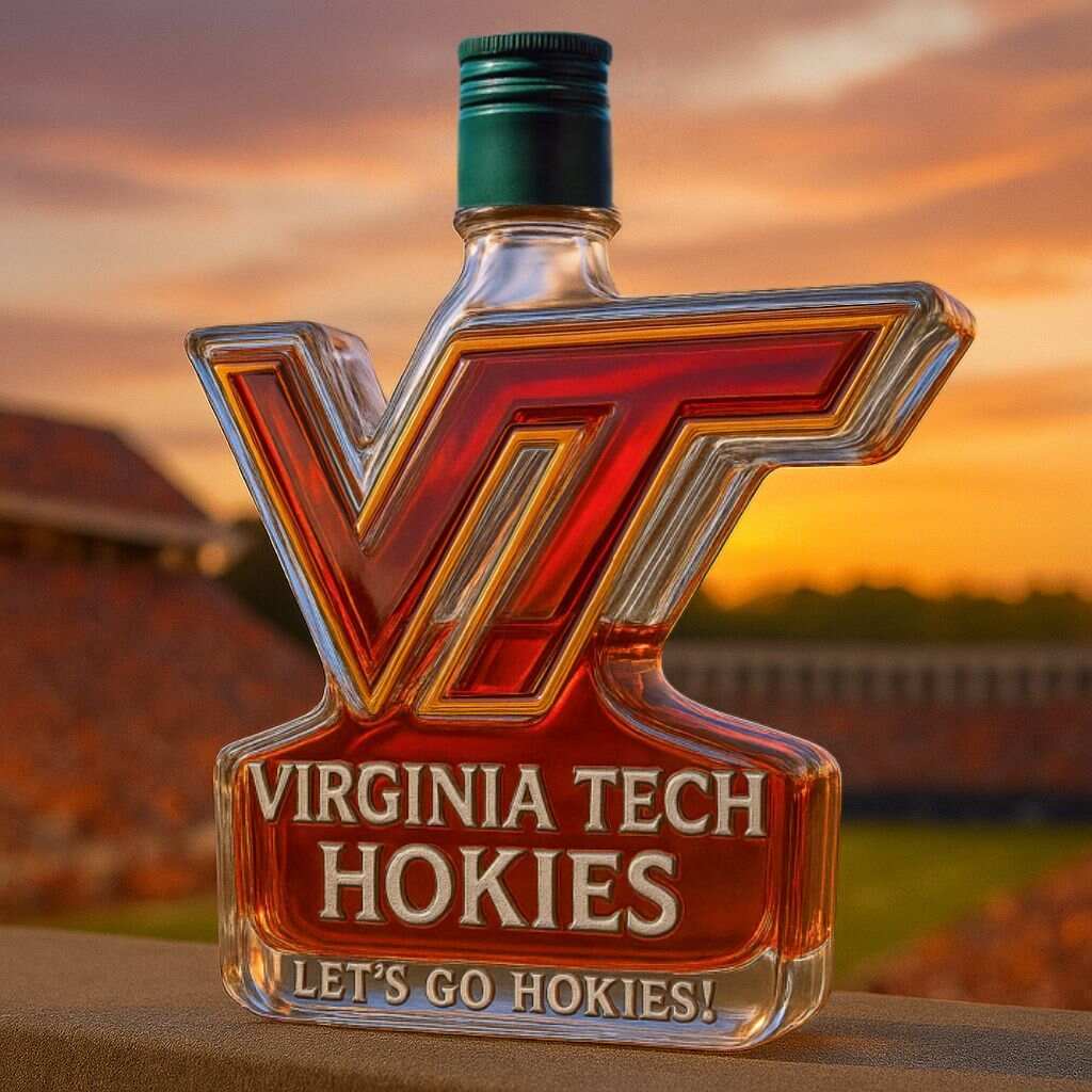 Virginia Tech Hokies Whiskey Bottle