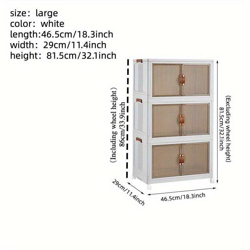 1pc Transparent Collapsible Storage Bin with Lids and Pulley - Portable 1/2/3 Layers Organizer for Easy Access and Convenient Storage