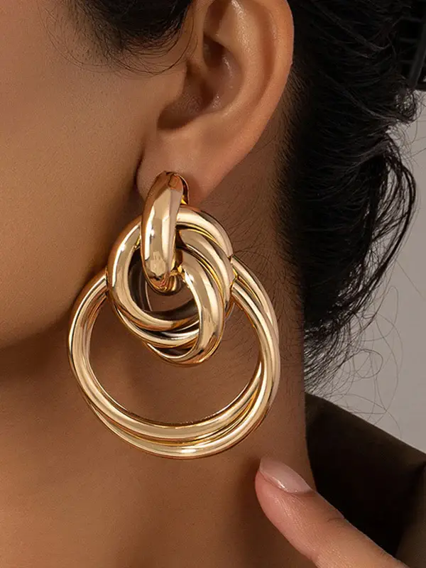 Interlocking Knot Drop Earrings
