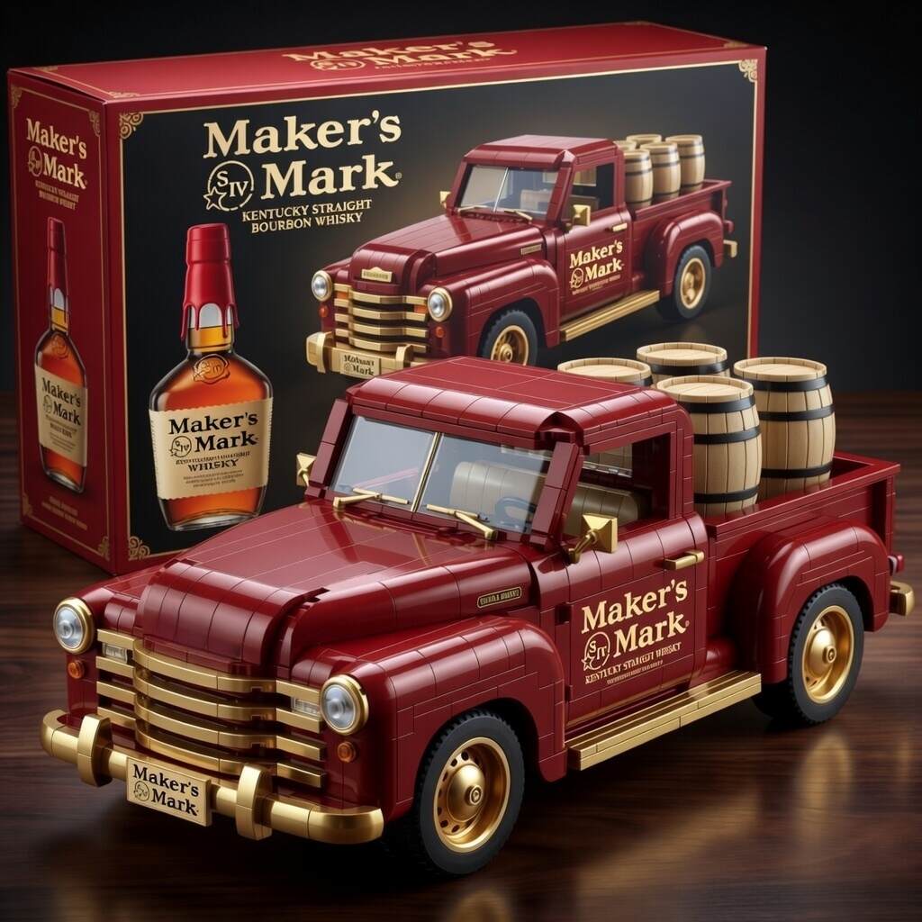 Whiskey Pickup Truck Building Blocks