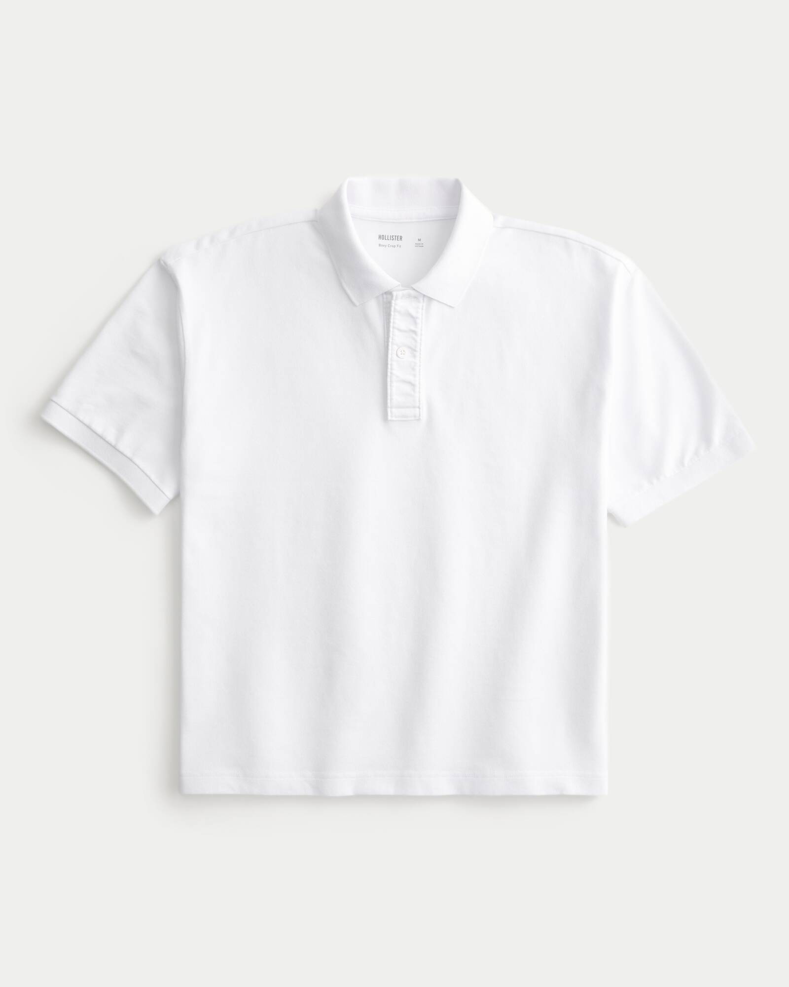 Boxy Crop Washed Polo