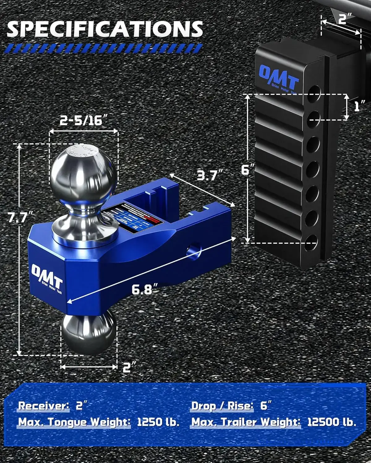 Tech Adjustable Heavy-Duty Trailer Hitch
