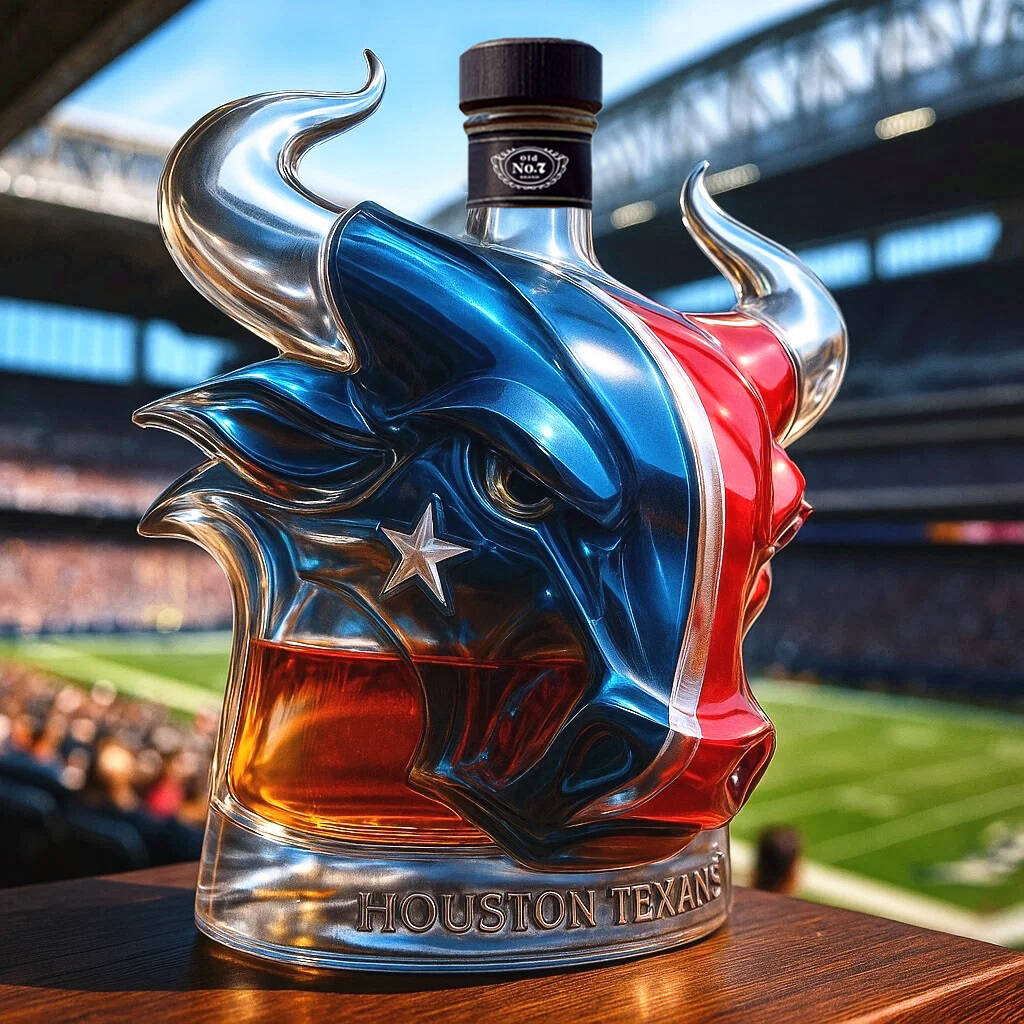 Houston Texans Whiskey Bottle