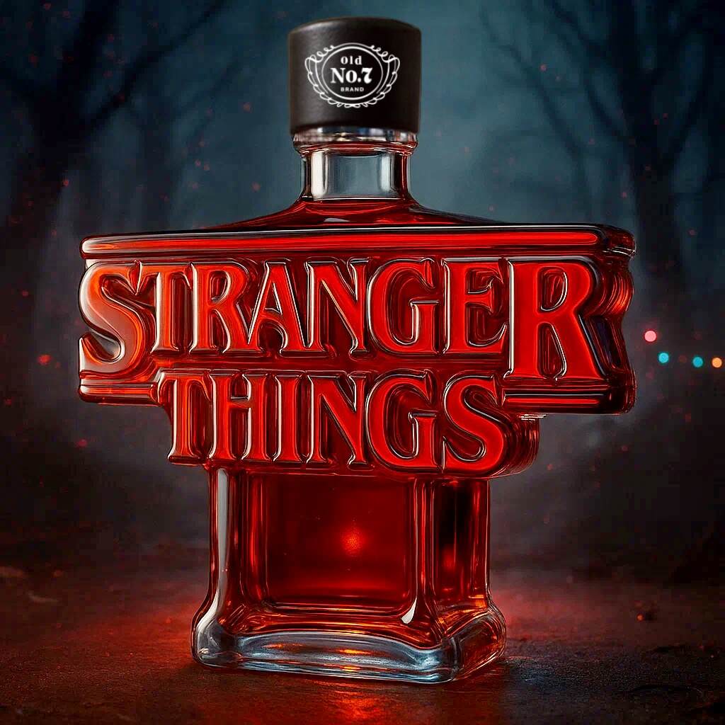 Stranger Things LOGO Whiskey Bottle