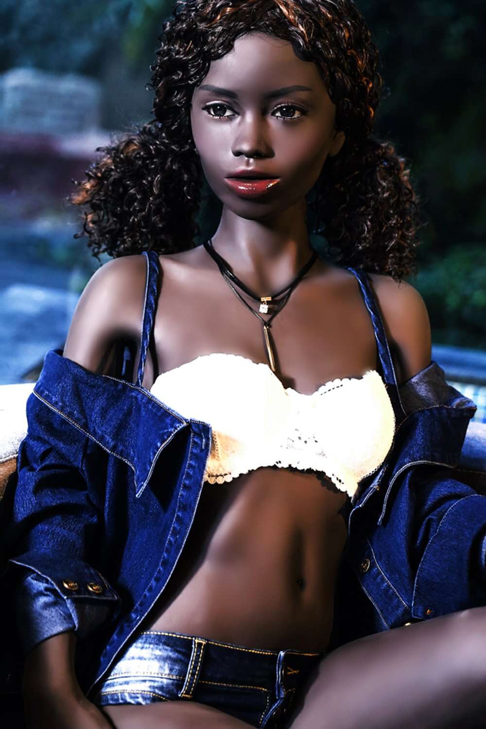 Dolphin 5ft51 / 168cm #88 Head TPE Beautiful Full Size Ebony Sex Doll