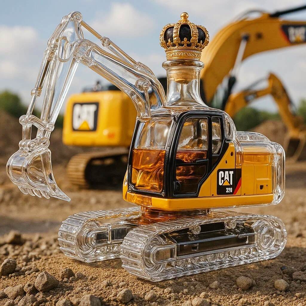 Caterpillar CAT 320 Whiskey Bottle