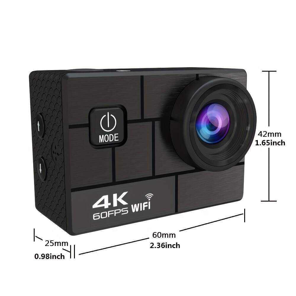 Action Camera Ultra HD 4K/60fps 24MP WiFi 2