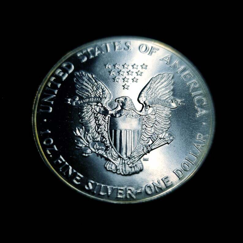 1987 American Silver Eagle BU  -  1 Oz .999  Lot# 83