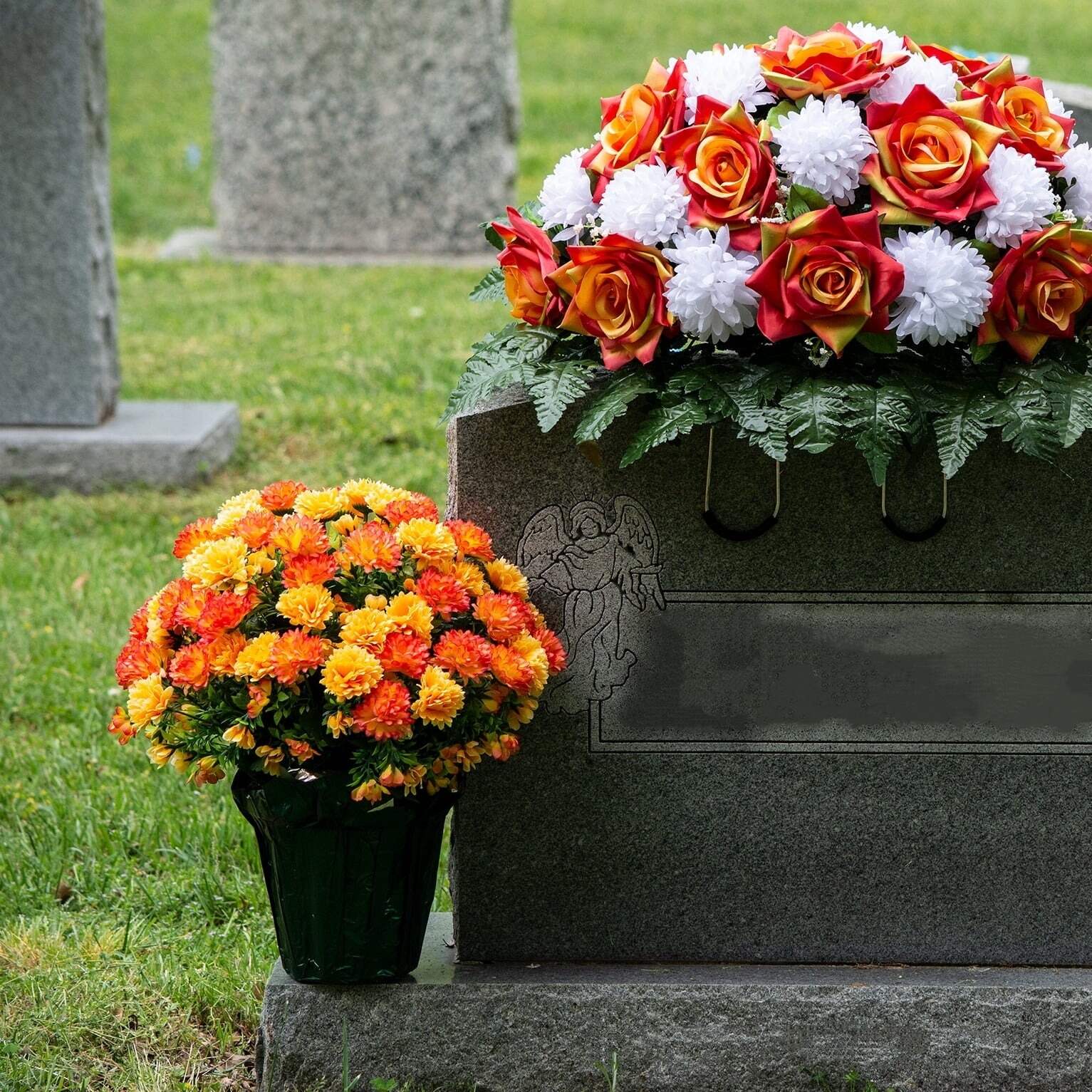 🏆Last Day 49% OFF⚡Artificial Flowers Sunset Garden Mums Bouquet Decoration - UV resistant, Waterproof, Windproof