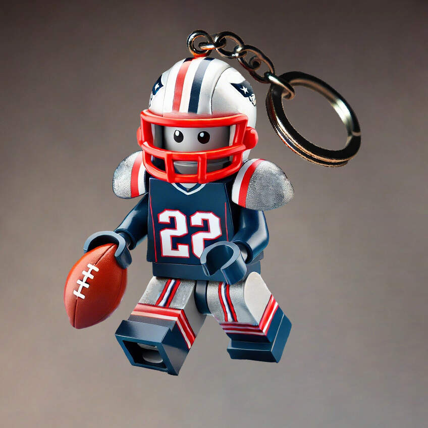 Football Team Building Set Kit Keychain