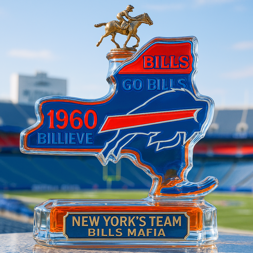 The home state of the Buffalo Bills Whisky Bottle