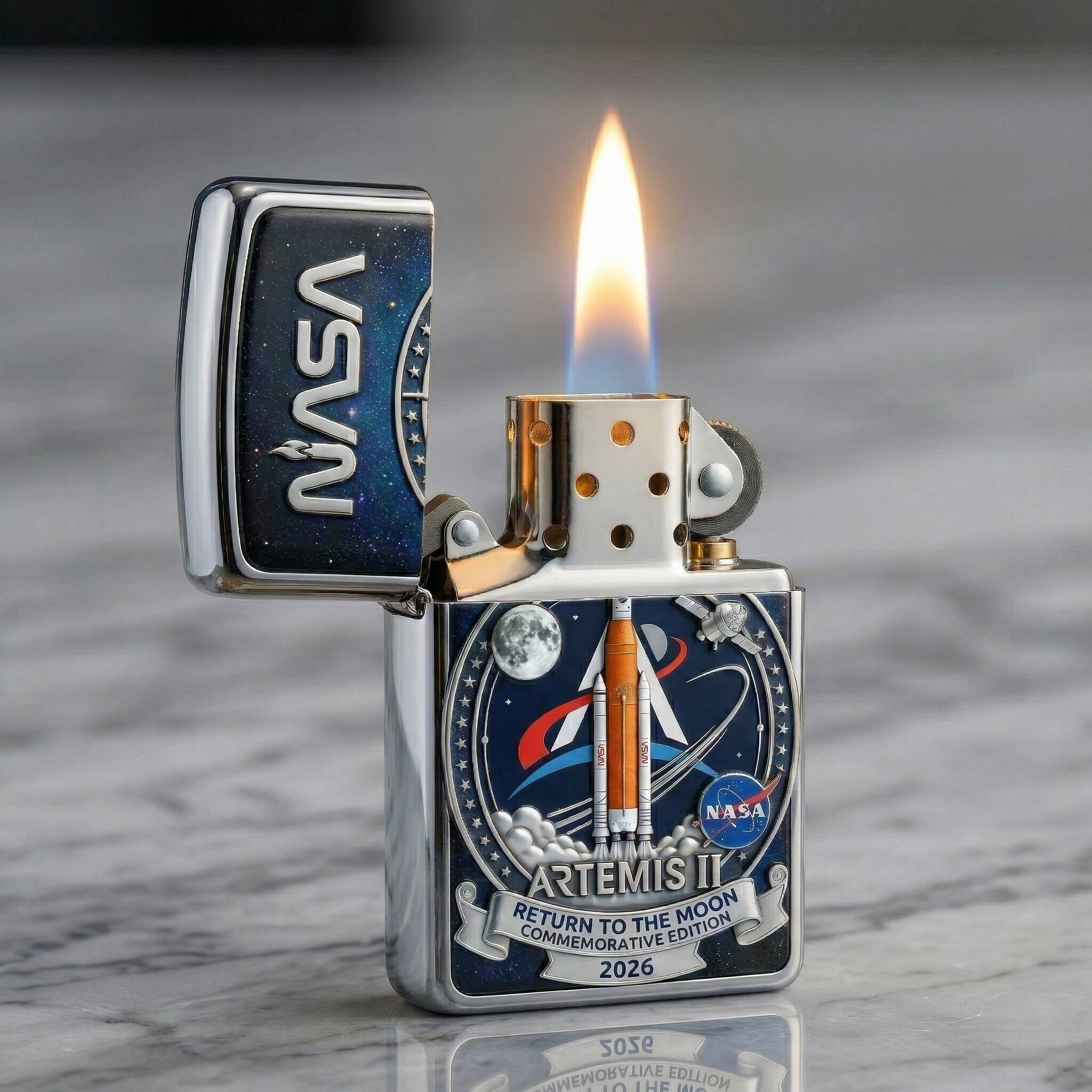 🌕 NASA Artemis II: Return to the Moon – Limited Edition Lighter 🔥