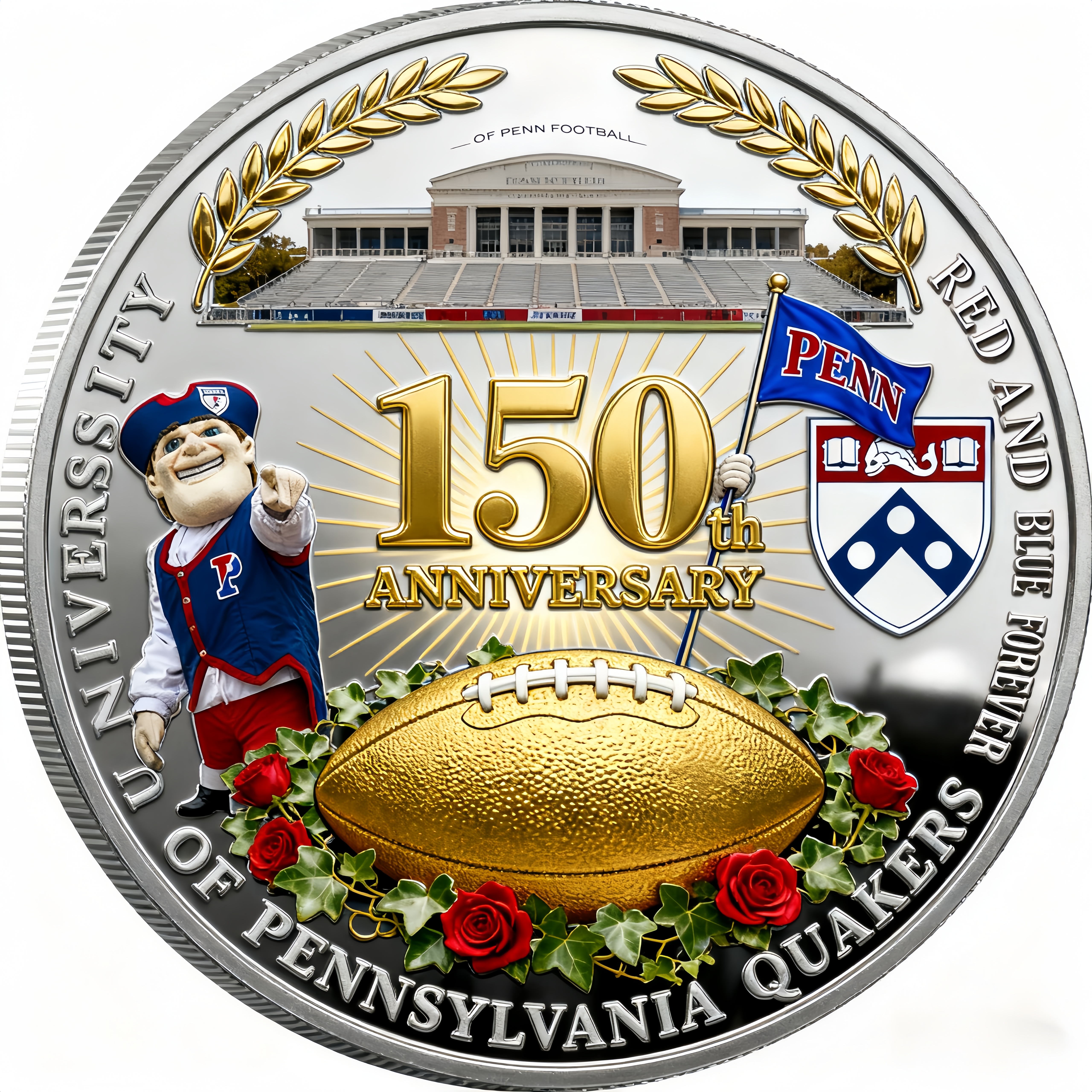 Penn Quakers 150th Anniversary Collector Coin
