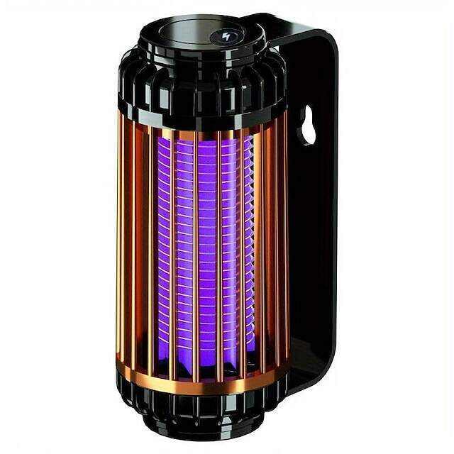 Mosquito Trap Electric USB Portable Silent Killer Lamp Electric Bug Zapper Inhalation Mosquito Killer Lamp Household Outdoor Rechargeable Mosquito Trap Wall Mountable Desktop Friendly