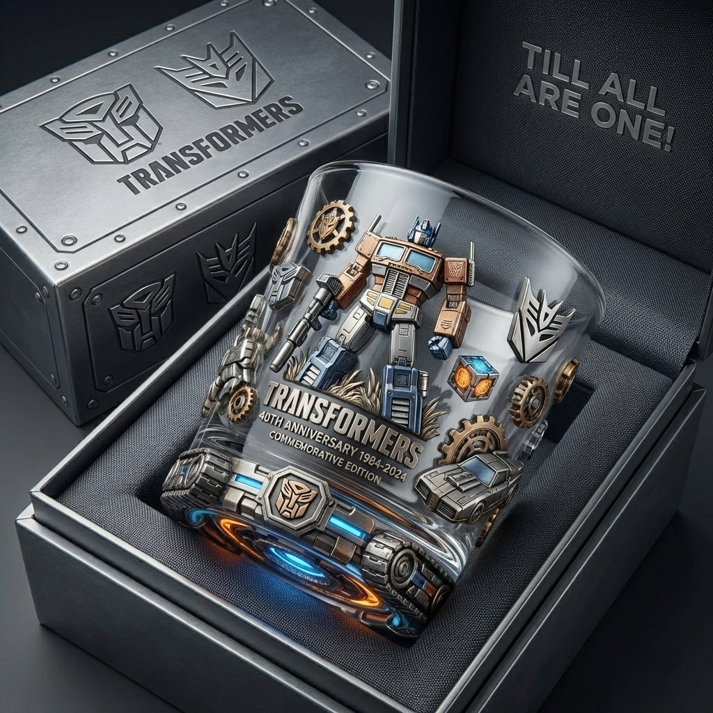 Transformers 40th Anniversary Commemorative Whiskey Glass