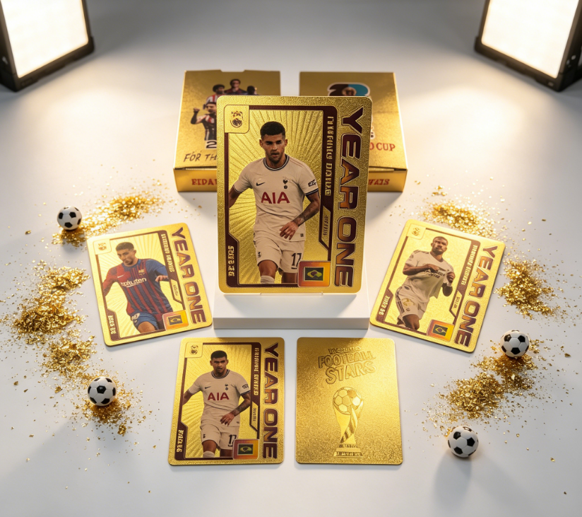 55 Gold Foil Soccer Star Cards – Collectible Player Set!