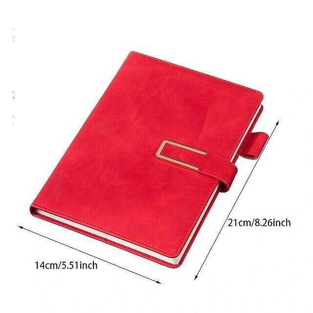 360 Pages Business Notebook Magnetic Buckle Book Retro PU Buckle Journal Diary Book Portable A5 Notepad