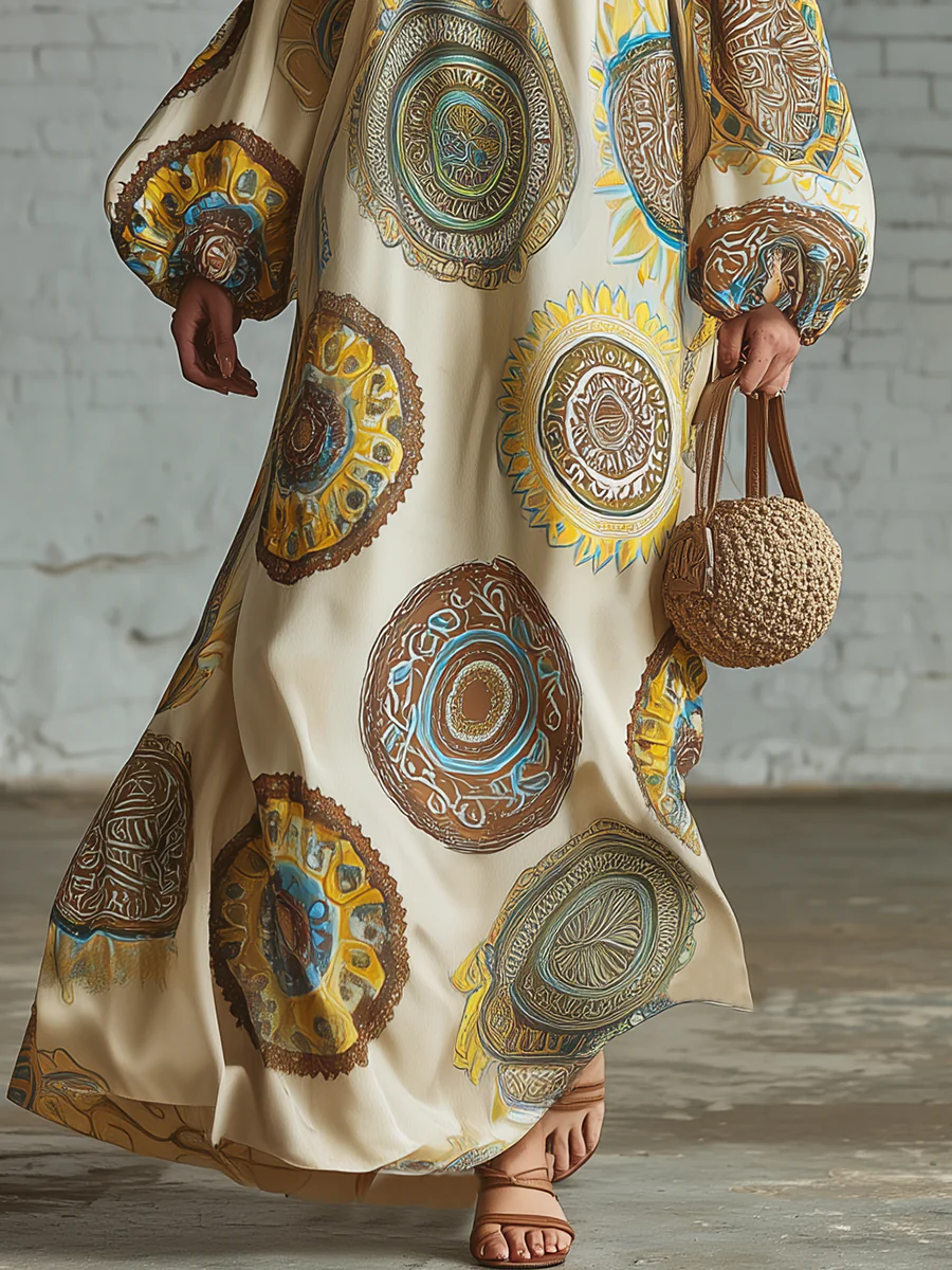 🔥Summer Arrivals🌟Retro Polka Dot Print Multi-layered Hem Maxi Dress