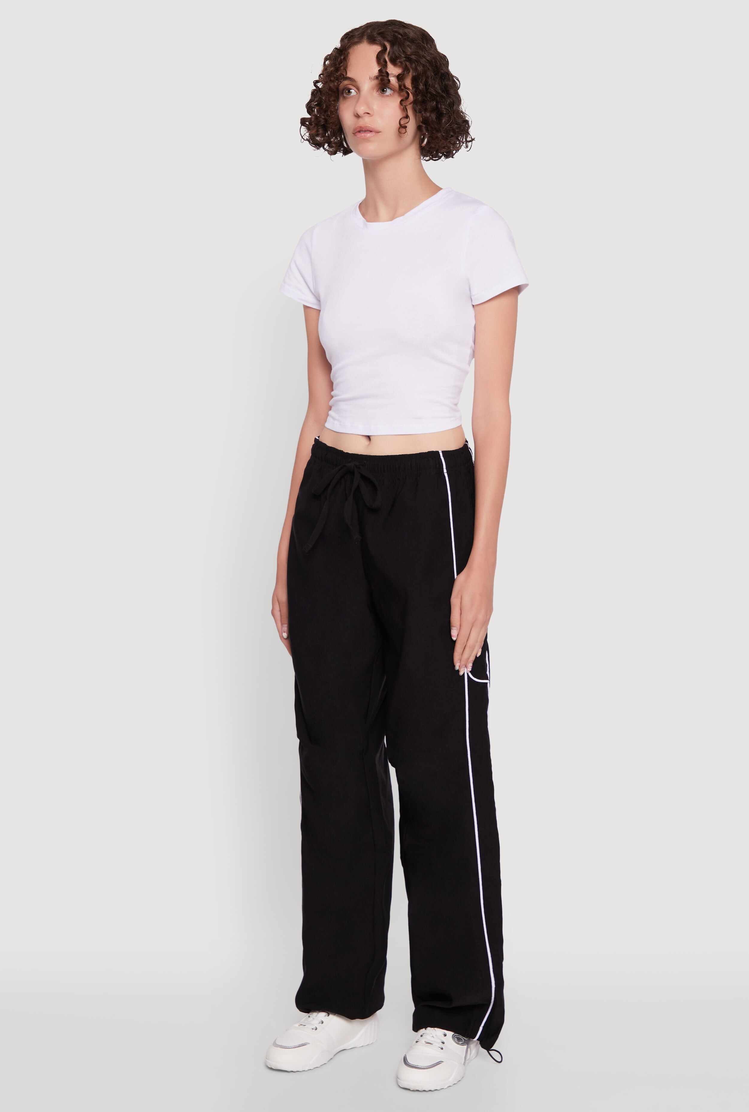 Hyper Stretch Contrast Piping Track Pants