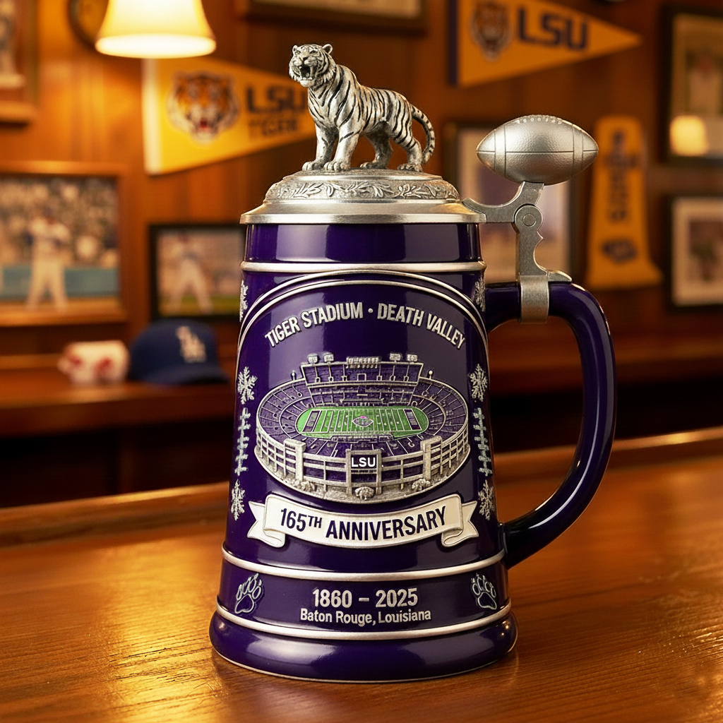 LSU Tiger Stadium “Death Valley” 165th Anniversary Beer Stein