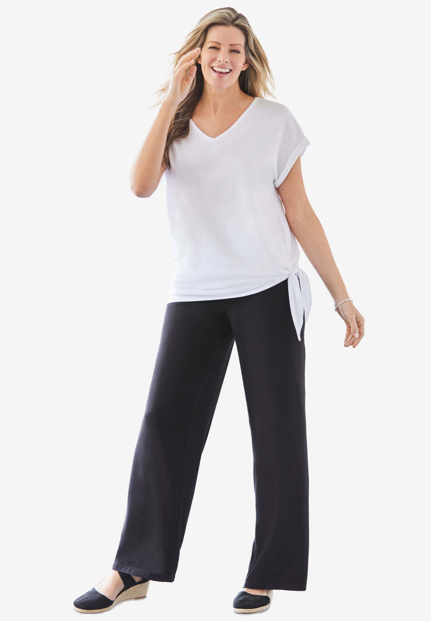 Pull-On Elastic Waist Soft Pants