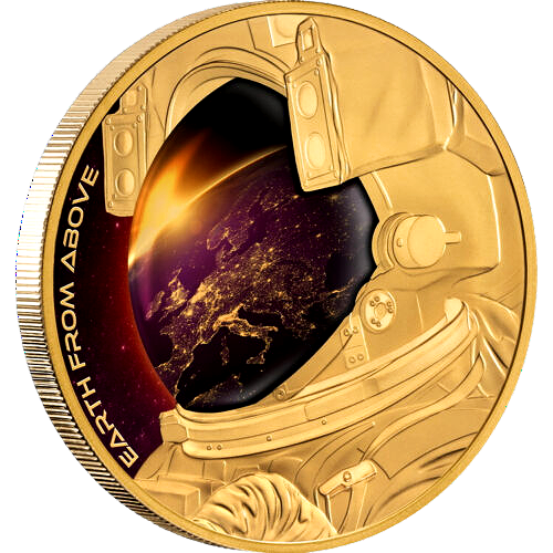 2022 EARTH FROM ABOVE 1 Oz Gold Coin 100$ Niue
