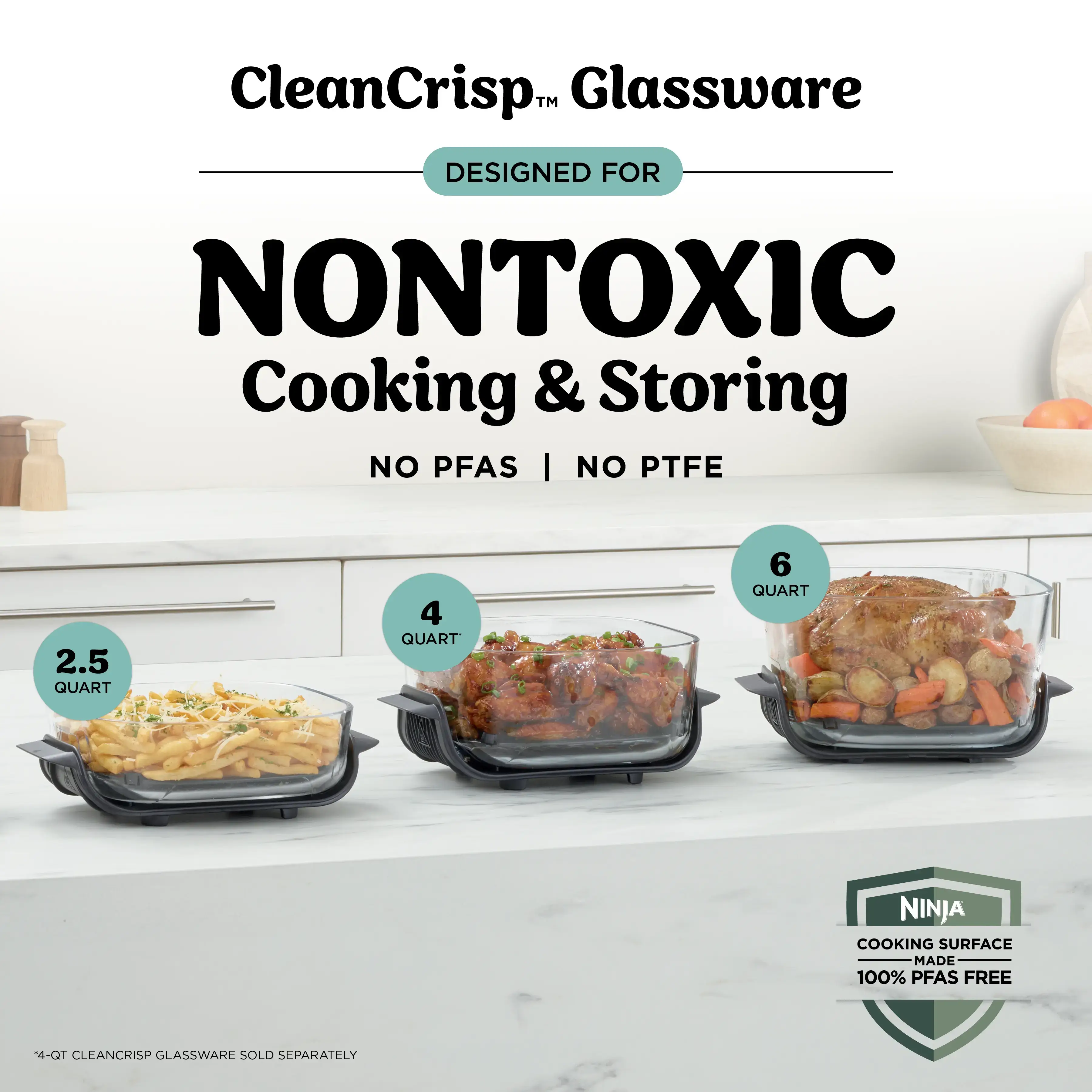 6-in-1 Glass Countertop Air Fryer