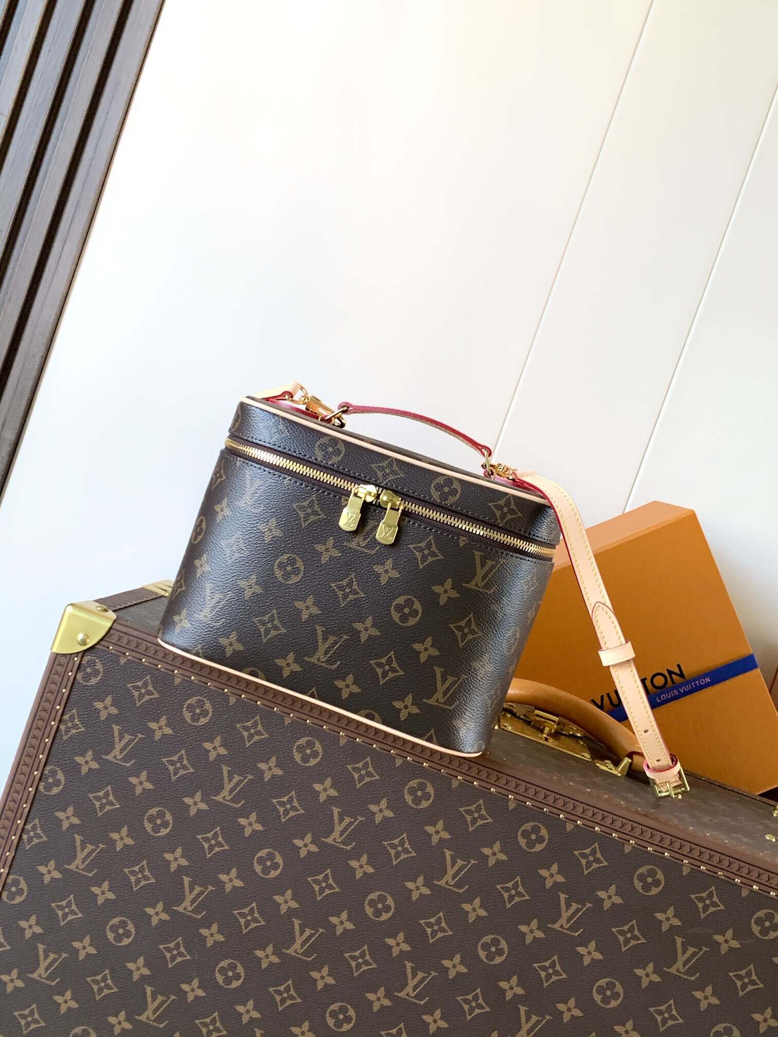 LOUIS VUITION NICE makeup bag with chips