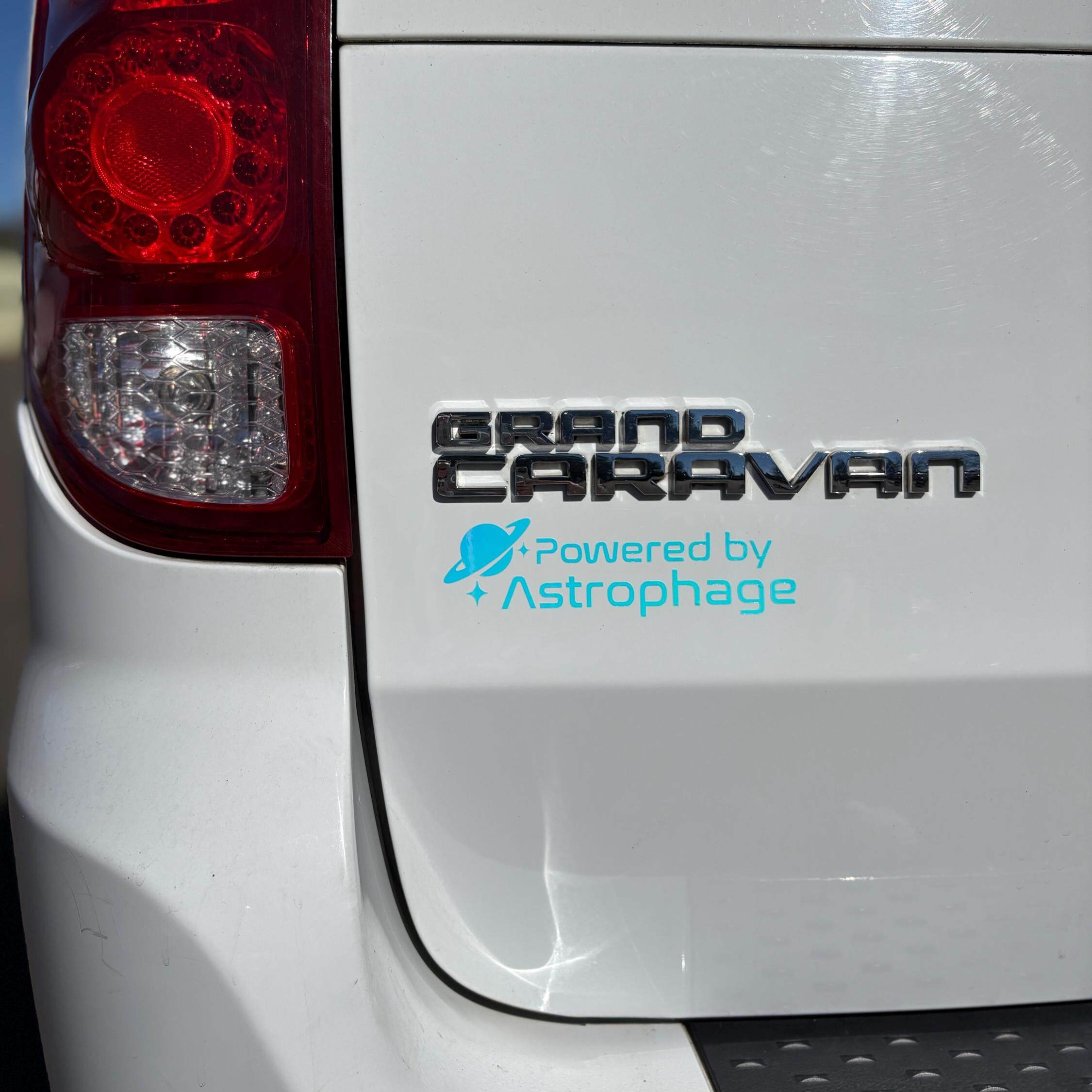 Large Powered by Astrophage Vinyl Decal - Project Hail Mary Car Decal