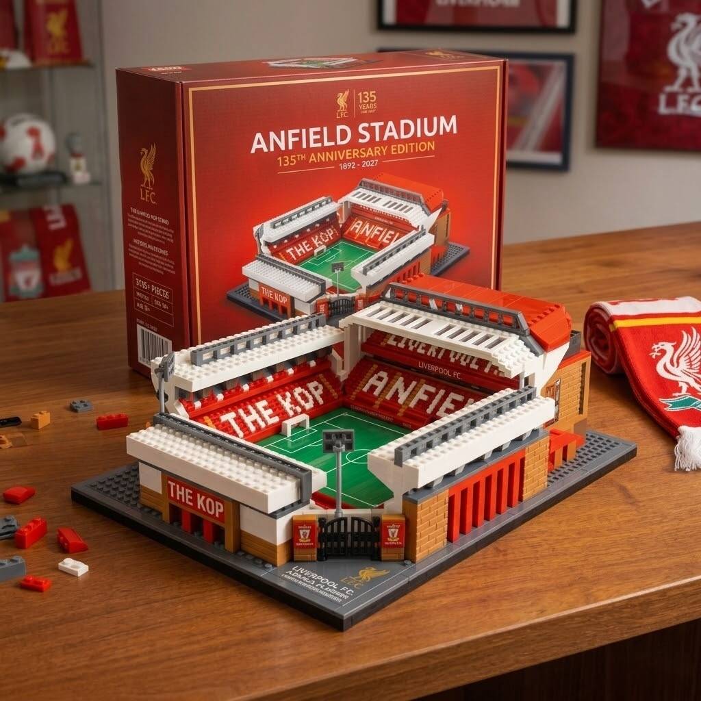 Liverpool 135th Anniversary Anfield Stadium Commemorative Building Blocks