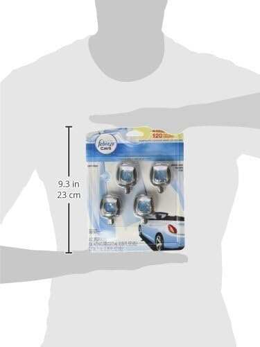 Febreze Car Air Fresheners, New Car Scent, Odor Eliminator for Strong Odors Car Vent Clips (2 Count)