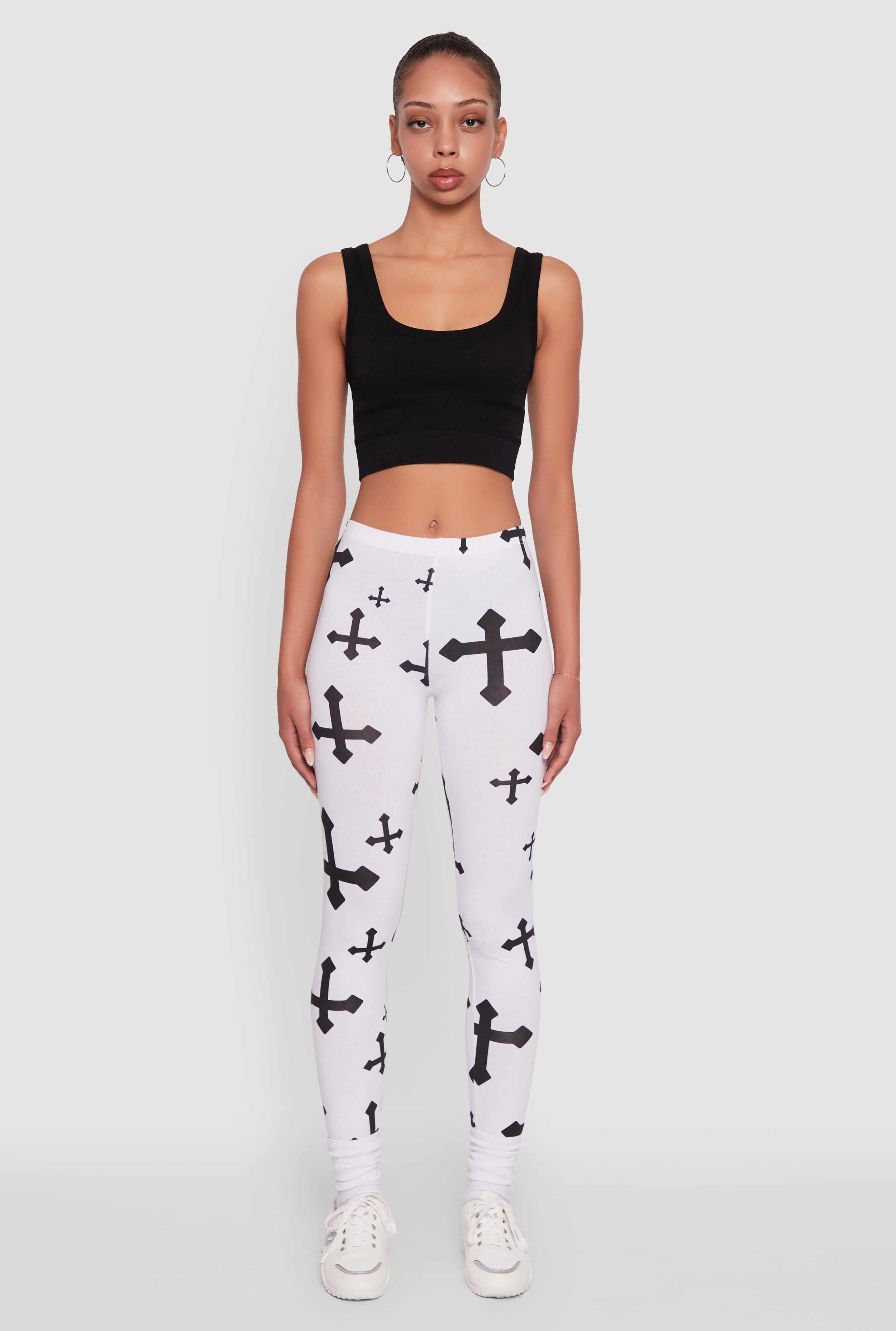 Assorted Cross Print Leggings