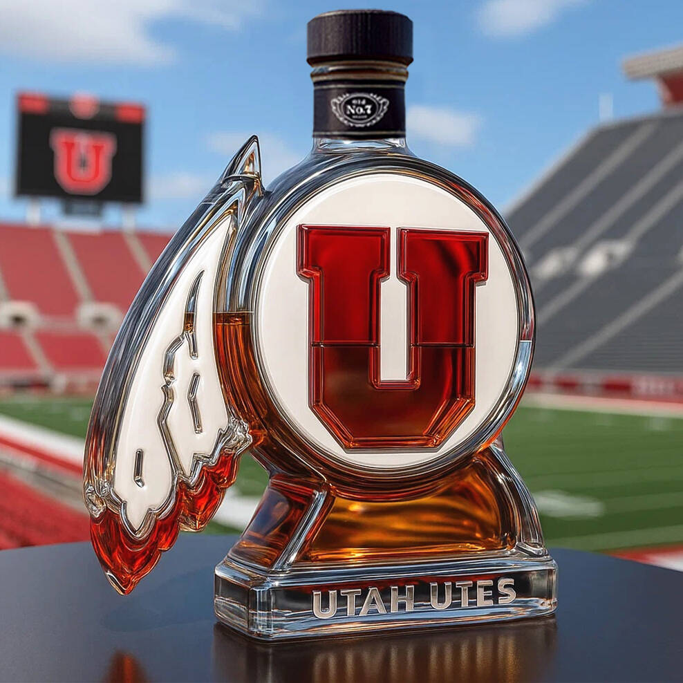 Utah Utes Whiskey Bottle