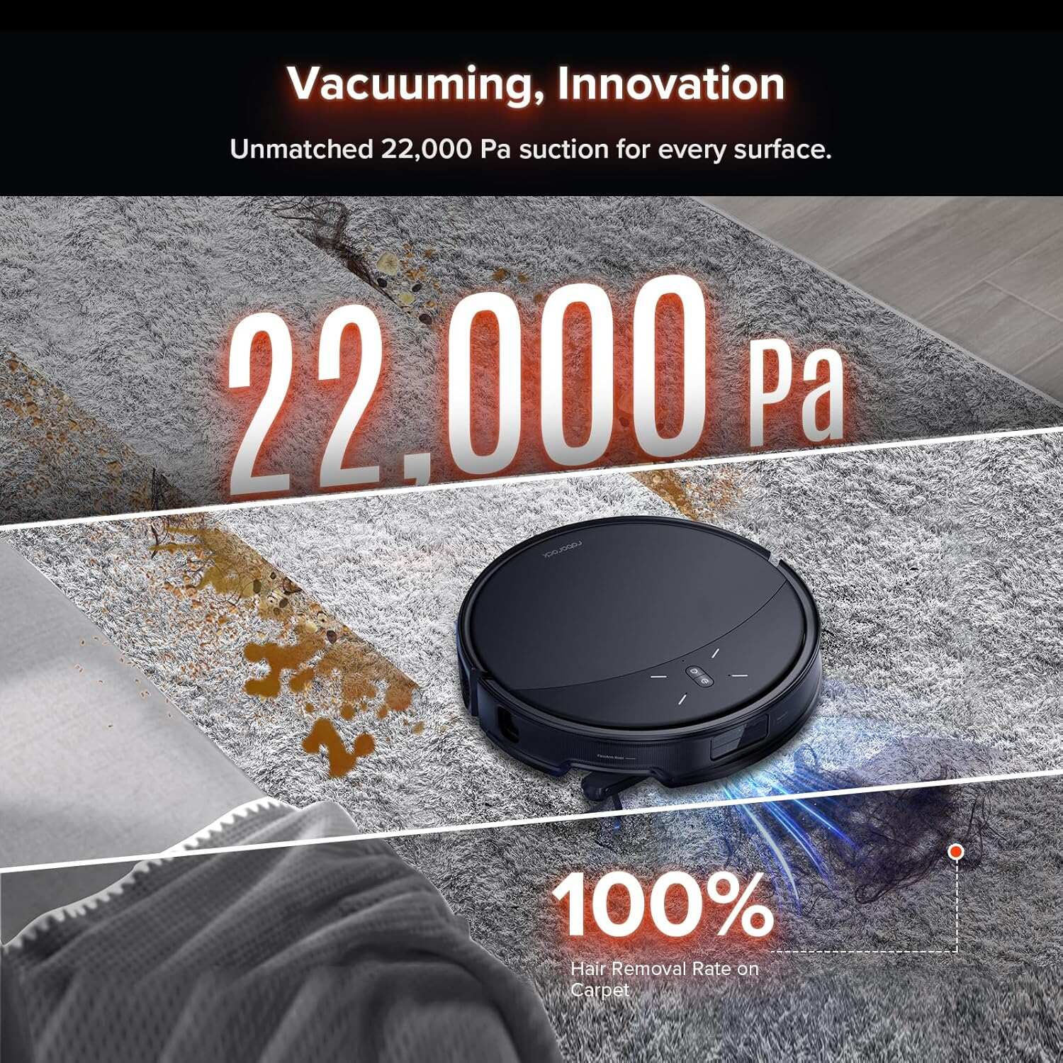 roborock Saros 10R Robot Vacuum and Mop, 22,000 Pa Suction, Zero-Tangling, 3.14’’ Ultra Slim