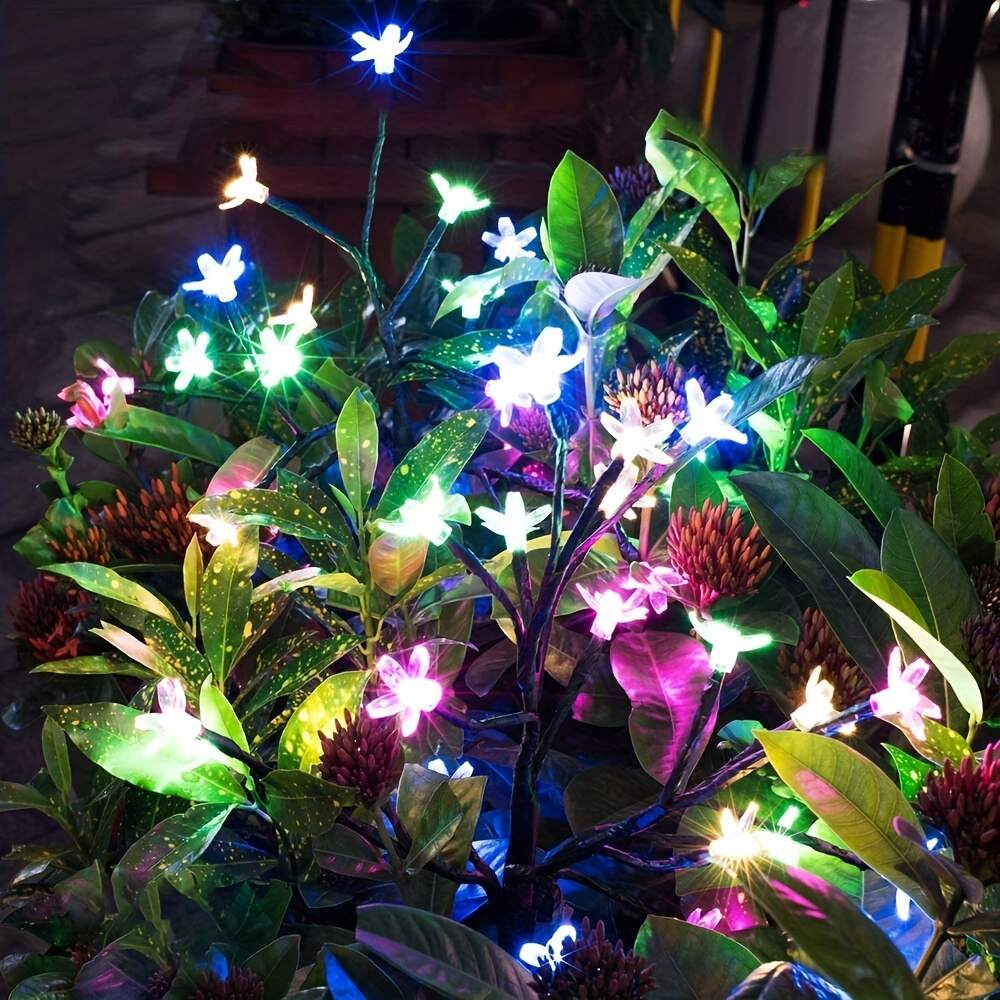 1pc Solar Cherry Lamp Landscape Tree Lamp LED String Lamp Outdoor Waterproof Lamp For Pathway, Patio, Yard, Lawn, Backyard, Garden, Christmas Decoration