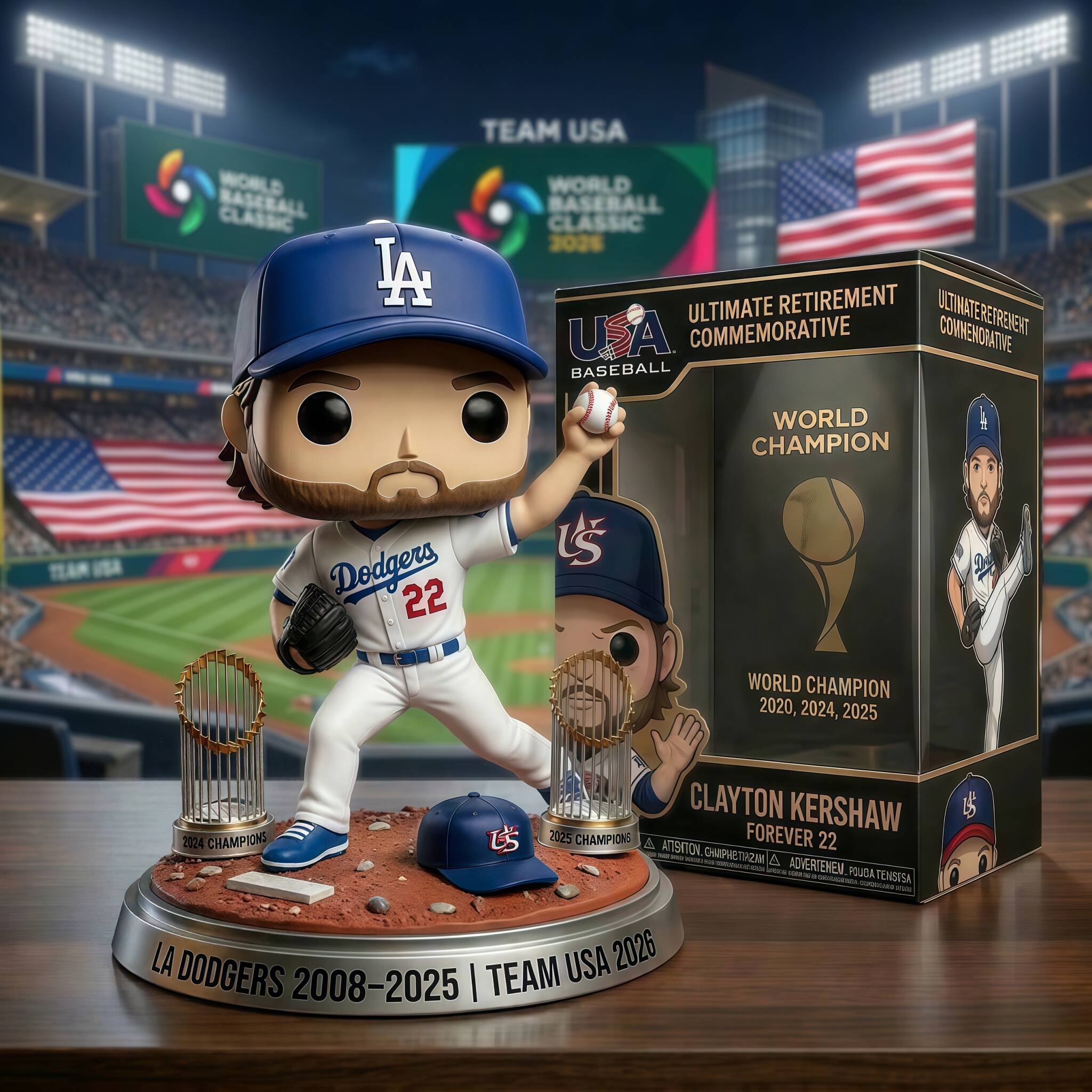 Clayton Kershaw – 2026 Ultimate Retirement Commemorative Pop! Figure
