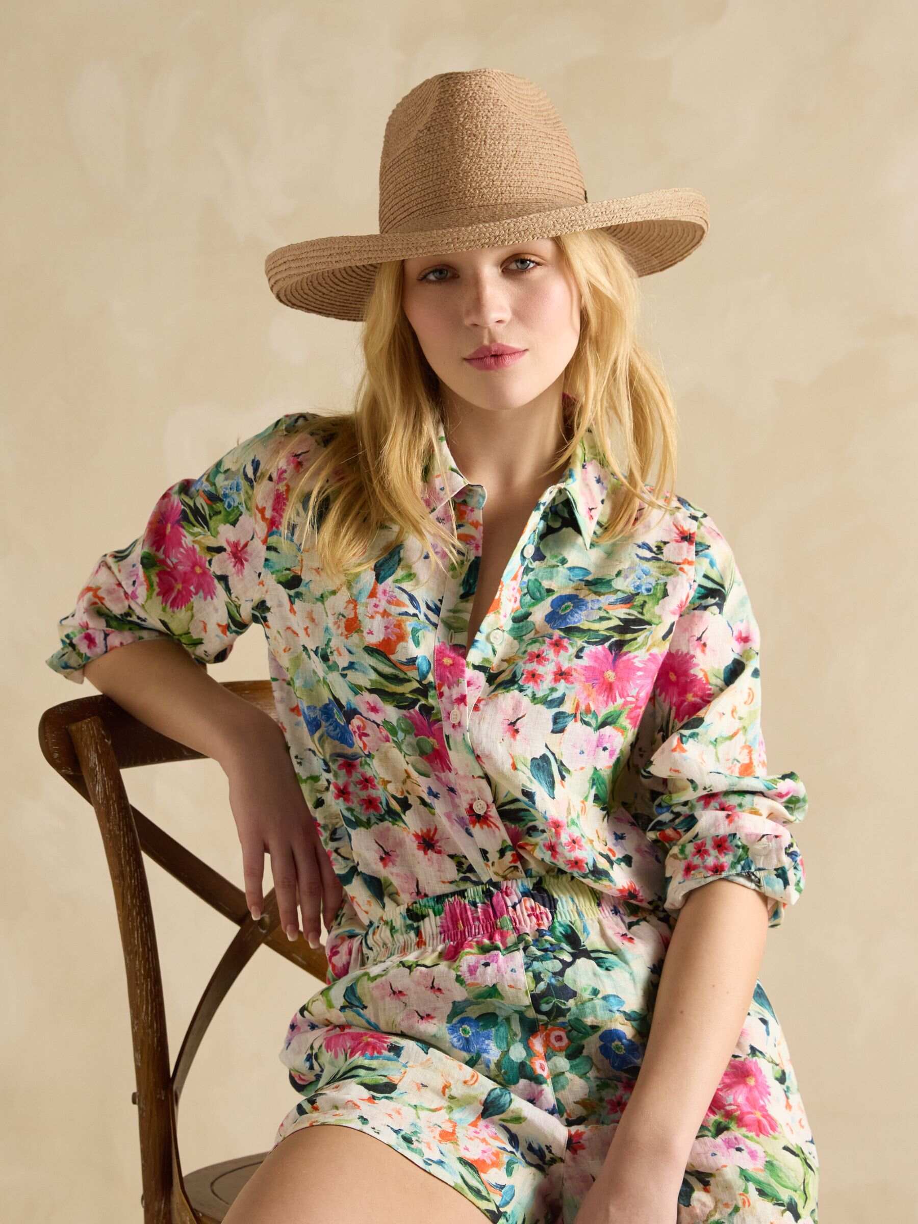 Siesta Neutral Straw Hat