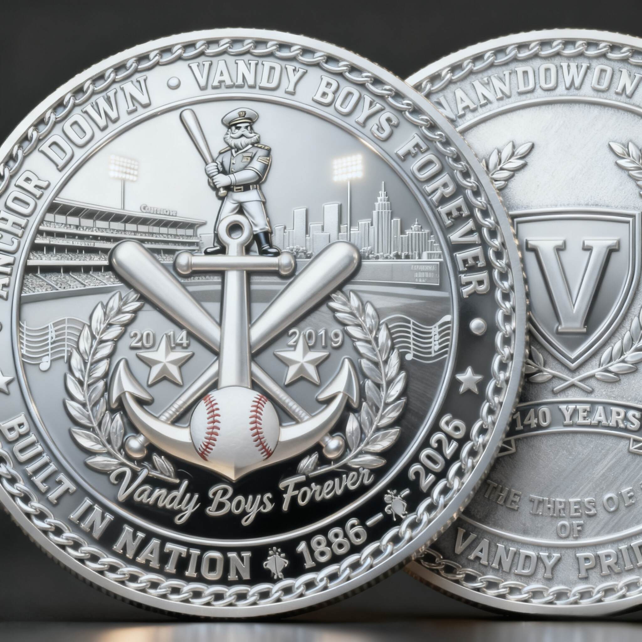 Vandy Boys Forever — Vanderbilt Commodores 140th Anniversary Baseball Coin