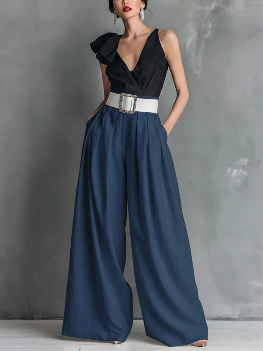 🔥Summer Arrivals🌟Women's Solid Color High-waisted Casual Loose Cotton Wide-leg Pants